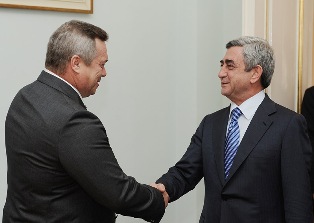 Armenian President received Governor of Rostov Oblast