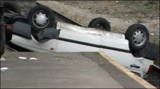 Toyota Prado-ն շրջվել է