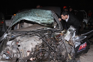 Man dies in three-car collision in Yerevan (photos, video)