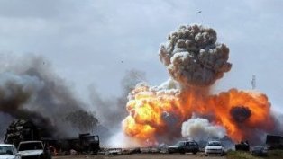 International coalition forces launched new air strikes on Libya