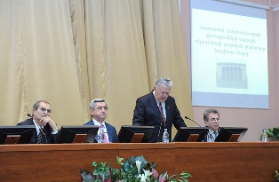 Armenian leader attends conference at academy of science