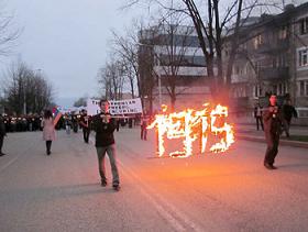 Torchlight processions in Nagorno-Karabakh, Javakhk on Armenian Remembrance Day