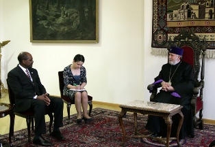 Catholicos of All Armenians receives CEO of Millennium Challenge Corporation