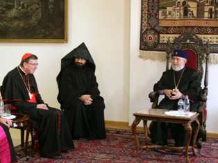 Armenian Catholicos receives Roman Catholic Church official