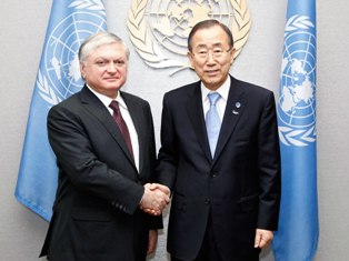 Armenian FM and UN Secretary-General discuss Karabakh issue