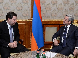 Президент Армении провел встречу с главой «Росграницы»