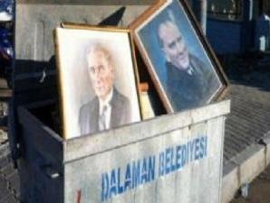 В Турции фотографии Ататюрка оказались на помойке