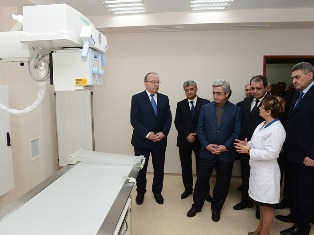 Armenian President opens medical center in Dilijan