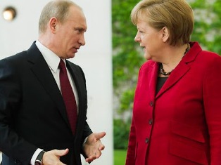 Путин и Меркель обсудили по телефону сирийский кризис
