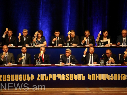 Serzh Sargsyan re-elected as RPA chairman
