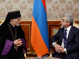 Սերժ Սարգսյանն ընդունել է Տանն Կիլիկիո Կաթողիկե Հայոց Կաթողիկոս-Պատրիարք Ներսես