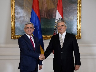 Սերժ Սարգսյանը Ավստրիայի վարչապետի հետ քննարկել է համագործակցության հեռանկարները