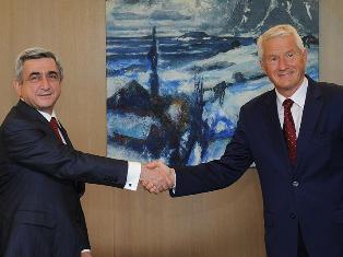 Armenian president congratulates Thorbjorn Jagland