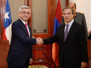 Սերժ Սարգսյանը հանդիպել է Չիլիի ազգային կոնգրեսի ներկայացուցիչների պալատի նախագա