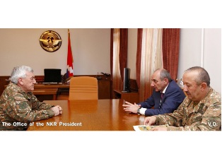 Президент НКР принял главного военного инспектора Армении