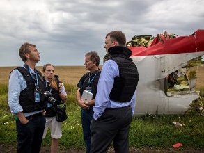 Группе ОБСЕ удалось провести предварительный осмотр места ЧП с Boeing