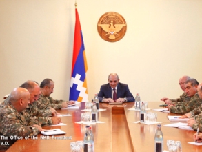 Karabakh president holds working consultations