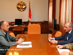 Karabakh president meets with Armenian Defense Minister
