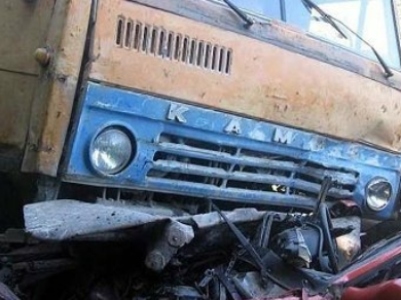 Truck overturns on Armenia regional road, one injured