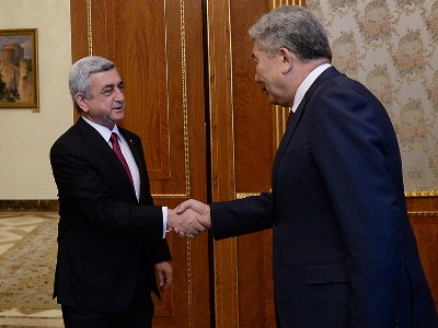 Ղազախստանի դեսպանը հրաժեշտի հանդիպում է ունեցել Սերժ Սարգսյանի հետ (ֆոտո)