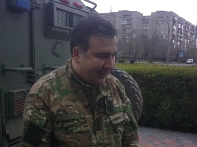 Советник президента Украины Саакашвили посетил учения в Донбассе