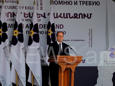 Օլանդը ժամանել է Հայաստանում ֆրանսիական համալսարան (ֆոտո)