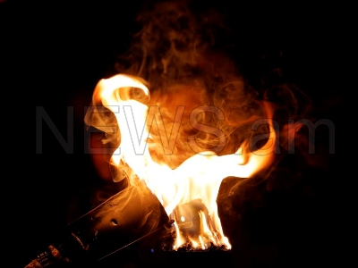 Torchlight procession over Armenian Genocide starts under heavy rain (PHOTO)