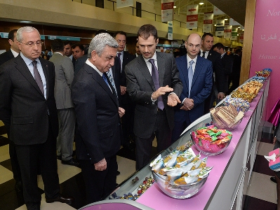 Սերժ Սարգսյանն այցելել է «Արտադրված է Հայաստանում» ցուցահանդես (ֆոտո)