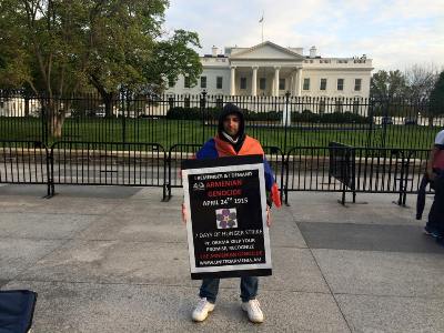 U.S Armenian goes on hunger strike in front of White House
