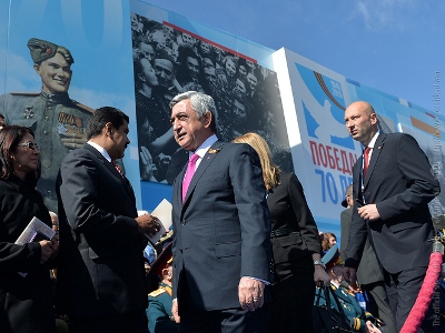 Armenia President attends Victory 70th Anniversary events in Moscow (PHOTOS)