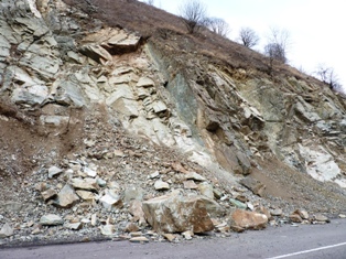 Rockslide in Armenia