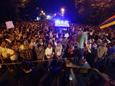 Armenia electricity price hike protester receives medical treatment