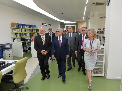 Armenia President visits American University of Armenia (PHOTOS)