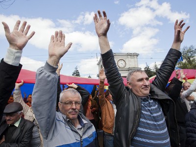 В Кишиневе продолжается антиправительственная акция
