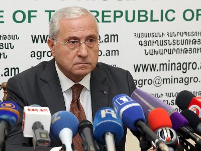 Министр: Ущерб от града в 2015 г в Армении был меньше прошлогоднего
