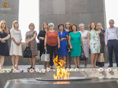 Belarus, Kazakhstan and Russia notaries visit Armenian Genocide Memorial Complex (PHOTO)