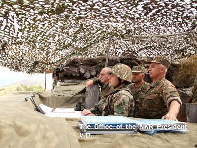 Президент НКР посетил участок границы на севере республики
