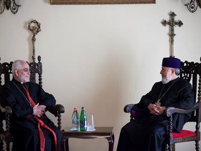 Newly elected Armenian Catholic Patriarch pays first visit to Armenia