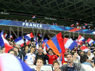 Armenian fans at Allianz Riviera stadium (PHOTO)