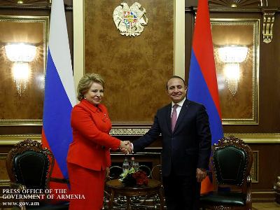 Овик Абрамян и Валентина Матвиенко обсудили региональные вопросы