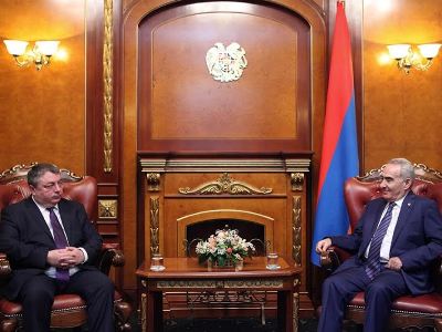 Armenia Parliament speaker has farewell meeting with departing Georgia ambassador