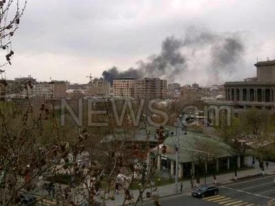 Fire breaks out in Yerevan hotel