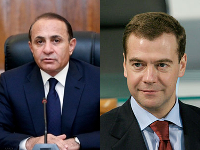Armenia and Russia PMs confer on allied relations