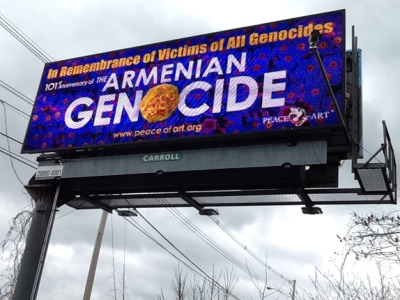 Armenian Genocide commemoration billboards installed in Massachusetts (PHOTOS)
