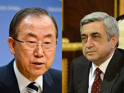 Սերժ Սարգսյանը հեռախոսազրույց է ունեցել Բան Կի Մունի հետ