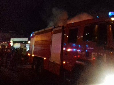 Fire sparks at Baku car market
