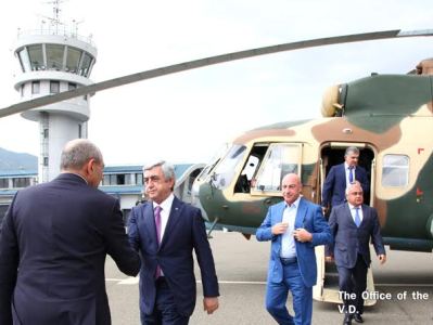 Սերժ Սարգսյանն աշխատանքային այցով մեկնել է Արցախ