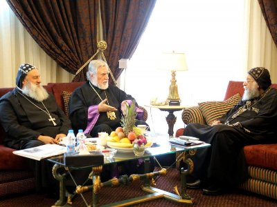 Արամ Ա.-ն ղպտի եւ ասորի պատրիարքների հետ քննարկել է Սիրիայում քրիստոնյաների վիճակը