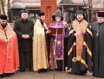 Armenian cross-stone unveiled in downtown Kiev