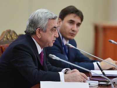 Սերժ Սարգսյանը ելույթ է ունեցել Եվրասիական տնտեսական բարձրագույն խորհրդի նիստում (Ֆոտո)